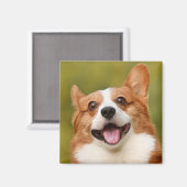 ドッグ写真のパーソナライズされたカスタマイズ追加 マグネット (正面/裏面)