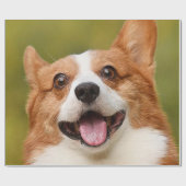 ドッグ写真のパーソナライズされたカスタマイズ追加 ラッピングペーパー (フラット)