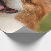 ドッグ写真のパーソナライズされたカスタマイズ追加 ラッピングペーパー (角)