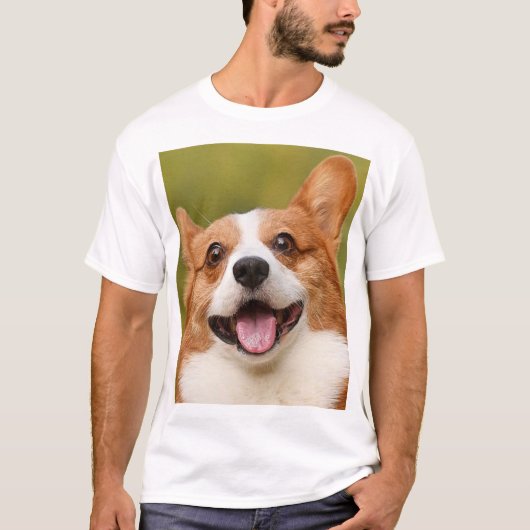ドッグ写真のパーソナライズされたカスタマイズ追加 Tシャツ (正面)