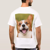 ドッグ写真のパーソナライズされたカスタマイズ追加 Tシャツ (裏面)