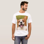 ドッグ写真のパーソナライズされたカスタマイズ追加 Tシャツ (正面フル)