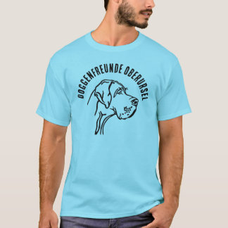 ドッグ友達Tシャツ 2つのプリントとテキスト Tシャツ