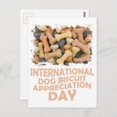 ドッグ国際的ビスケット感謝の日1 ポストカード (正面/裏面)