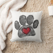 ドッグ恋人スケッチ水彩 クッション (ブランケット)