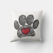 ドッグ恋人スケッチ水彩 クッション (裏面)