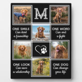 ドッグ恋人引用文ユニークKeepsake Pet Photo Collage フォトプラーク (正面)