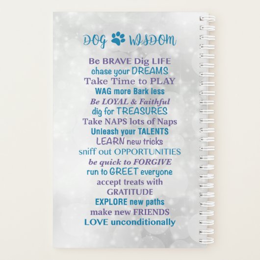 ドッグ恋人引用文 – ドッグウィズダム感動的引用文 プランナー手帳 (裏面)