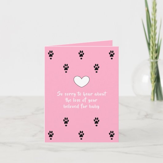 ドッグ悔やみや弔慰カードby dalDesignNZ カード (正面)