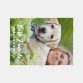 ドッグ愛最高の人フレンズカスタマイズペット写真 フリースブランケット (正面(横))