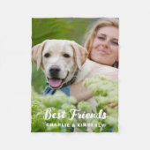 ドッグ愛最高の人フレンズカスタマイズペット写真 フリースブランケット (正面)