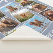 ドッグ最高のエバーカスタムグレイ写真コラージュ シェルパブランケット (3/4)