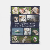 ドッグ最高のエバーカスタムフォトコラージュ フリースブランケット (正面)