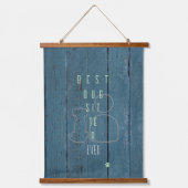 ドッグ最高のシッター常にウッドトッピングの壁タペストリー 吊り下げ型タペストリー (正面)