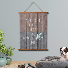 ドッグ最高のトリマーエンバーウッドトップウォールタペストリー 吊り下げ型タペストリー