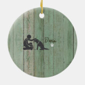 ドッグ最高のトレーナーエバークリスマスプレゼントオーナメント セラミックオーナメント (裏面)