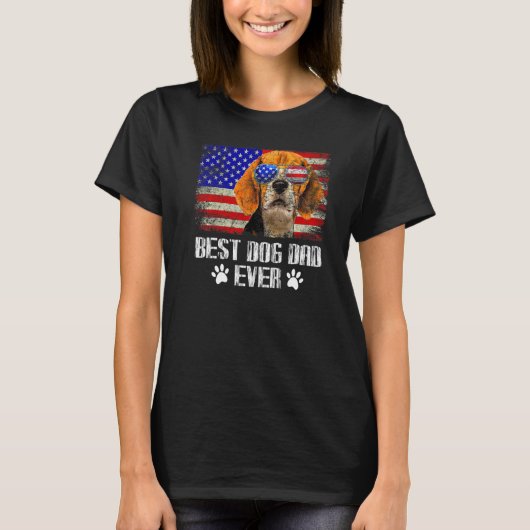ドッグ最高のパパは今までビーグル犬の父の日 Tシャツ (正面)