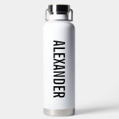 ドッグ最高のパパへカスタムの文字 ウォーターボトル (背面)