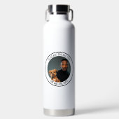 ドッグ最高のパパへカスタムの文字 ウォーターボトル (正面)