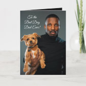 ドッグ最高のパパへカスタムの文字 シーズンカード (正面)