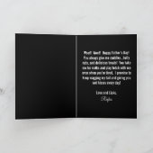 ドッグ最高のパパへカスタムの文字 シーズンカード (内部)