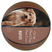 ドッグ最高のパパへカスタムの文字 バスケットボール (正面)