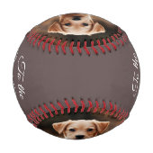 ドッグ最高のパパへカスタムの文字 野球ボール (裏面)