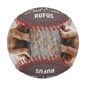 ドッグ最高のパパへカスタムの文字 野球ボール (正面)