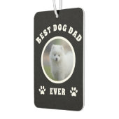 ドッグ最高のパパエカスタムバー写真パーソナライズされた カーエアーフレッシュナー (左)