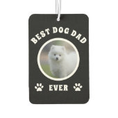 ドッグ最高のパパエカスタムバー写真パーソナライズされた カーエアーフレッシュナー (裏面)