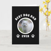 ドッグ最高のパパエカスタムバー写真パーソナライズされた カード (黄色い花)