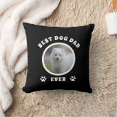 ドッグ最高のパパエカスタムバー写真パーソナライズされた クッション (ブランケット)