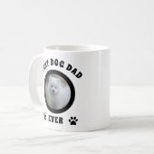 ドッグ最高のパパエカスタムバー写真パーソナライズされた コーヒーマグカップ (正面左)