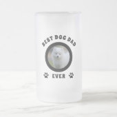 ドッグ最高のパパエカスタムバー写真パーソナライズされた フロストグラスビールジョッキ (中央)
