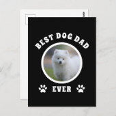 ドッグ最高のパパエカスタムバー写真パーソナライズされた ポストカード (正面/裏面)