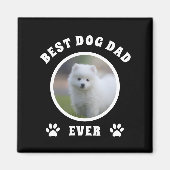 ドッグ最高のパパエカスタムバー写真パーソナライズされた マグネット (正面)