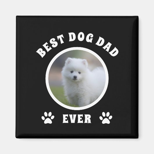 ドッグ最高のパパエカスタムバー写真パーソナライズされた マグネット (正面)