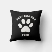 ドッグ最高のパパエカスタムバー文字パーソナライズされた クッション (裏面)