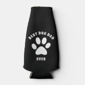 ドッグ最高のパパエカスタムバー文字パーソナライズされた ボトルクーラー (正面)