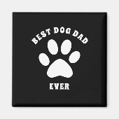 ドッグ最高のパパエカスタムバー文字パーソナライズされた マグネット (正面)