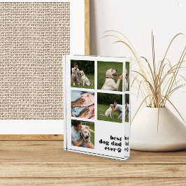 ドッグ最高のパパエバーコラージュ フォトブロック