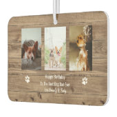 ドッグ最高のパパエバーフォトハッピーバースデー カーエアーフレッシュナー (左)