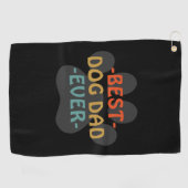 ドッグ最高のパパエバー ゴルフタオル (横)