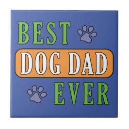 ドッグ最高のパパエバー タイル