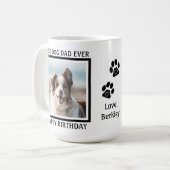ドッグ最高のパパエバー – ハッピーバースデー – かわいい犬のパパ コーヒーマグカップ (正面左)