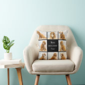 ドッグ最高のパパエバー |フォトコラージュ黒 クッション (椅子)