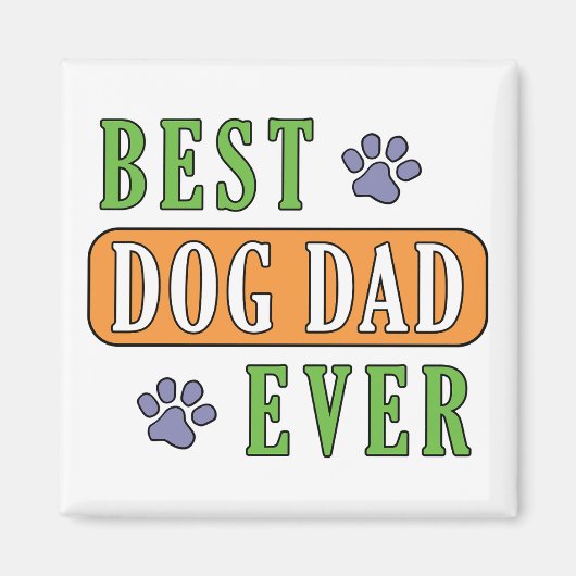 ドッグ最高のパパエバー マグネット (正面)