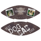 ドッグ最高のパパエバ素朴カスタム写真 アメリカンフットボール (パネル)