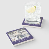 ドッグ最高のパパ写真 ストーンコースター (横)