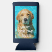 ドッグ最高のパパ写真 スリム缶クーラー (裏面)